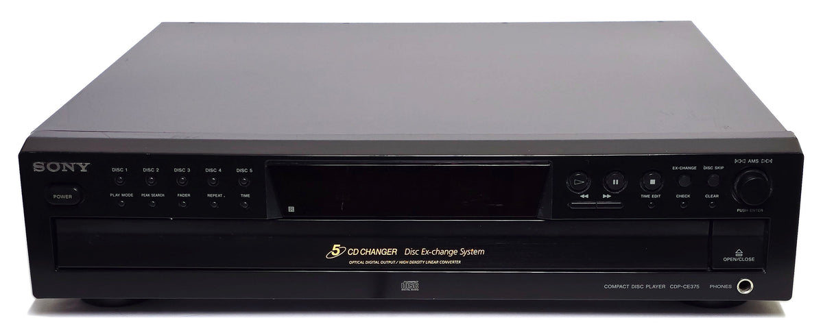 Sony CDP-CE375 5-Disc Carousel CD Changer - Front