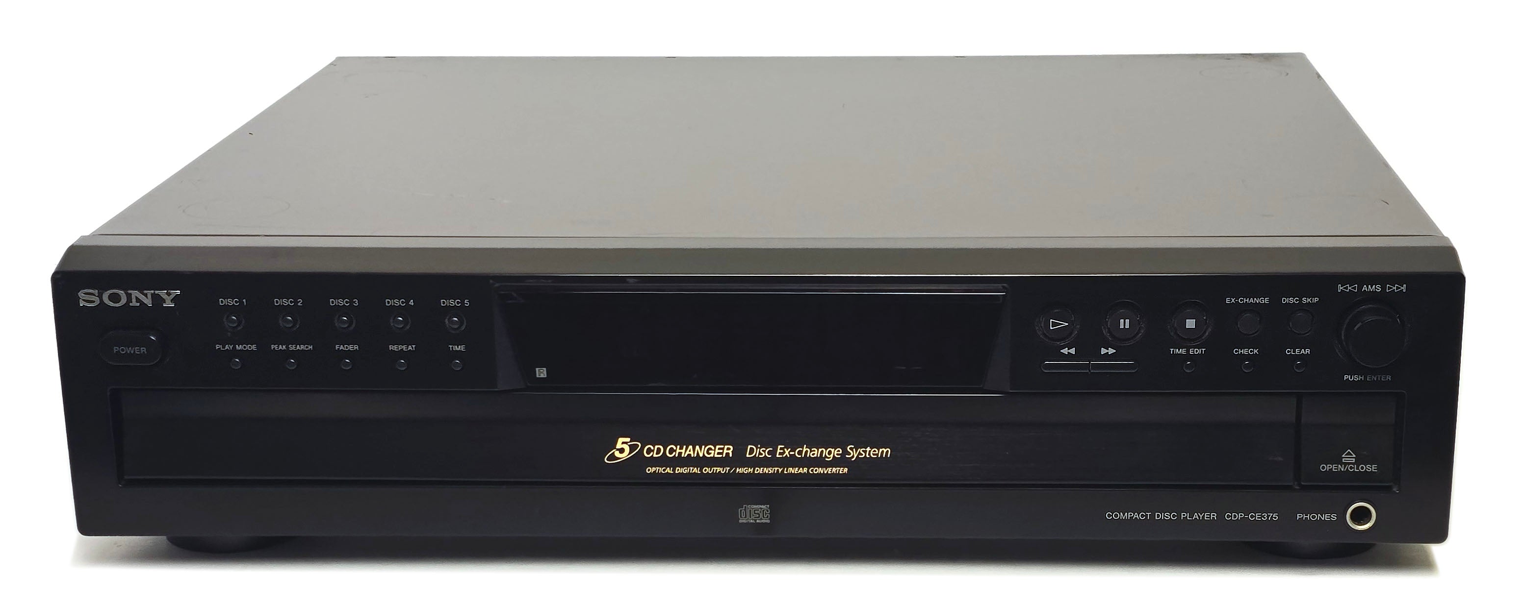 Sony CDP-CE375 5-Disc Carousel CD Changer Player, Refurbished