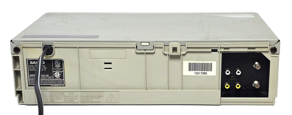 Sanyo VWM-400 VCR, 4-Head Mono - Rear