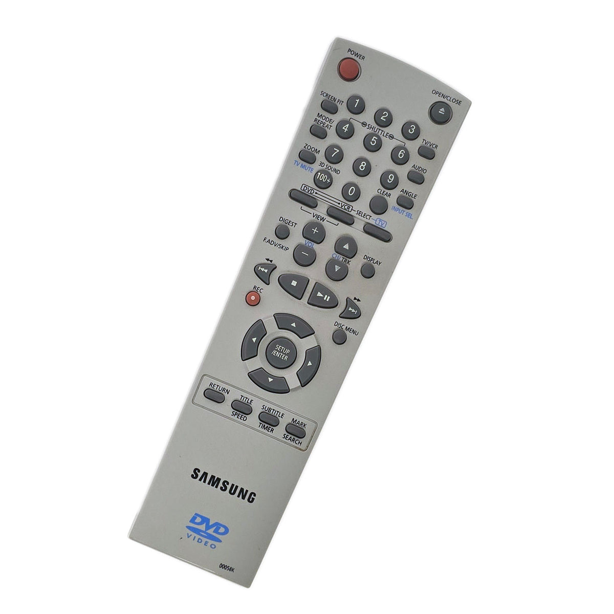 Samsung 00058K Remote Control for DVD-V2000 DVD-V7070 VCR/DVD Combo