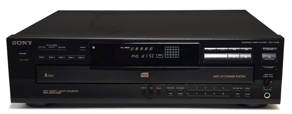 Sony CDP-C435 5-Disc Carousel CD Changer - Front