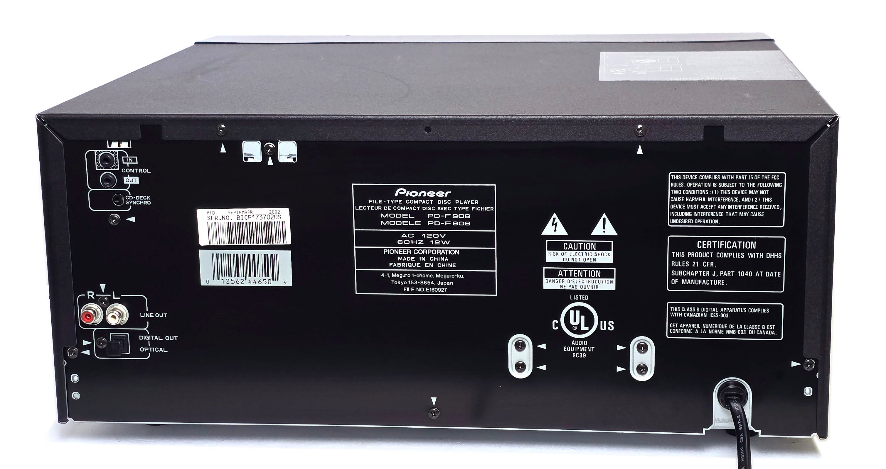 Pioneer PD-F908 100+1 CD Changer Player - Refurbished – VCR-DVD.com