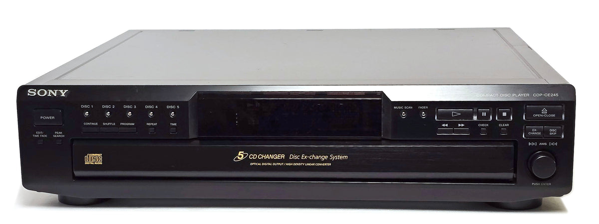 Sony CDP-CE245 5-Disc Carousel CD Changer - Front