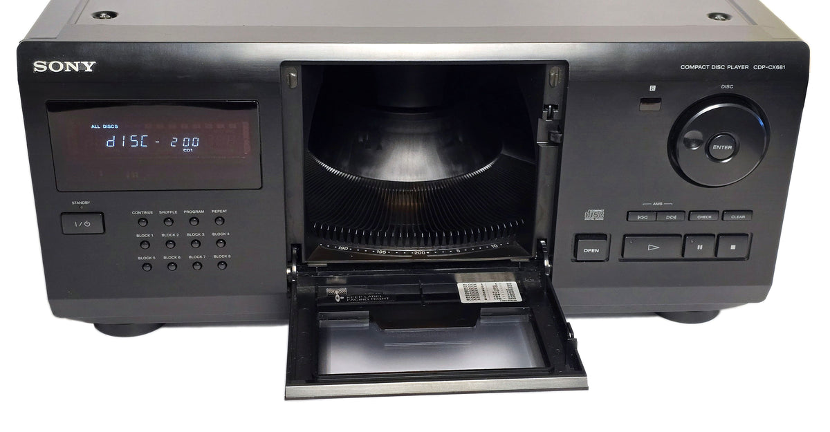 Sony CDP-CX681 MegaStorage 200 CD Changer - Front Panel Loading Door Open