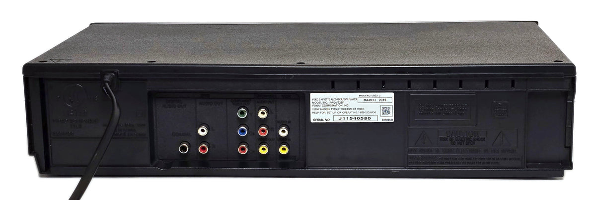 Sanyo FWDV225F VCR/DVD Player Combo - Rear