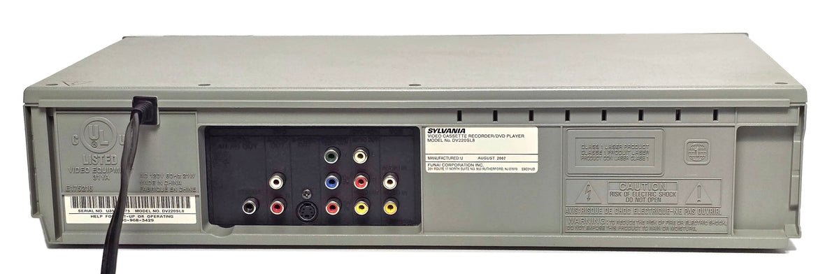 Sylvania DV220SL8 VCR/DVD Player Combo - Rear