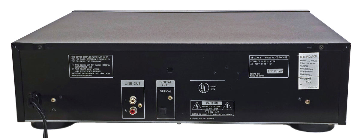 Sony CDP-C445 5-Disc Carousel CD Changer, 1818642