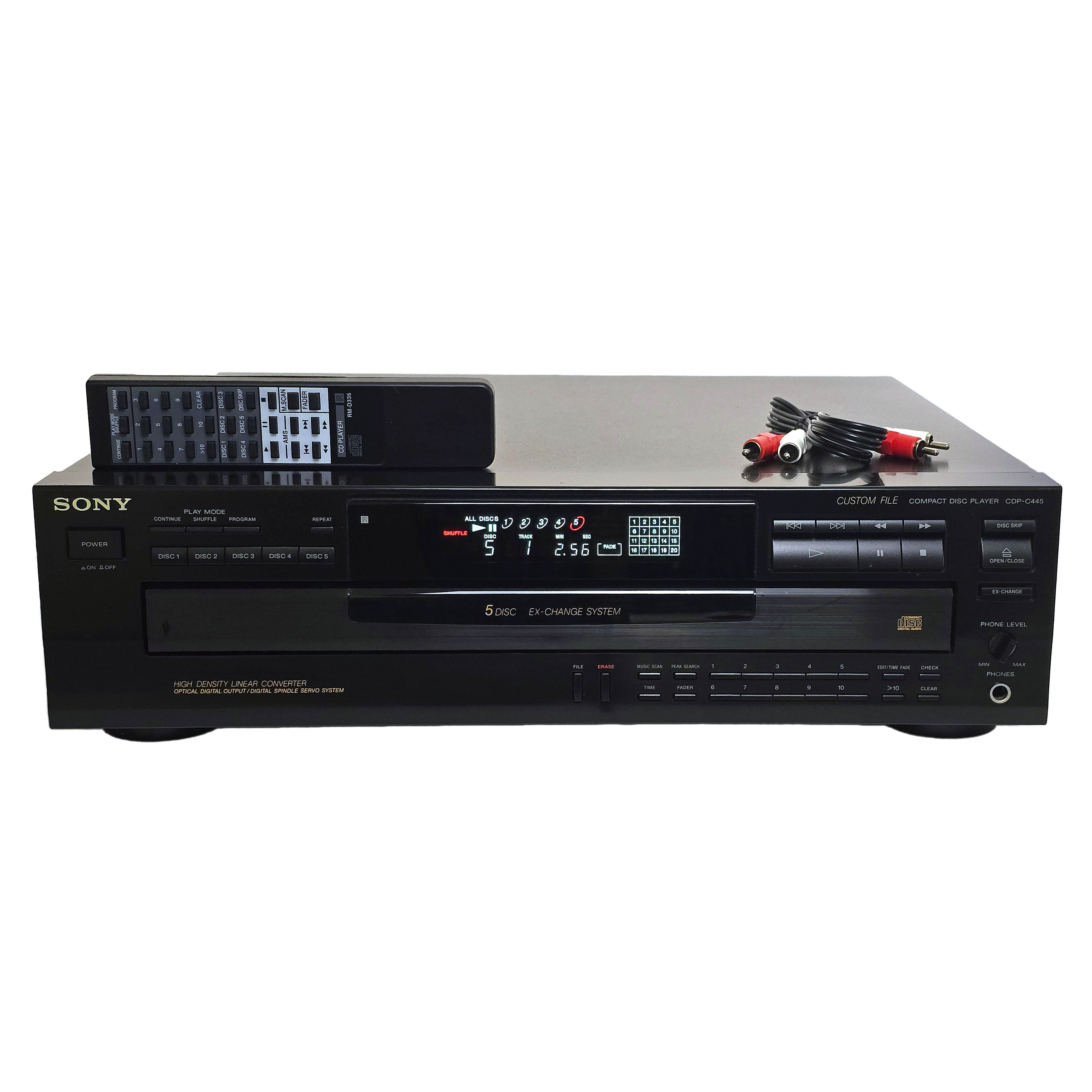Sony CDP-C445 5-Disc Carousel CD Changer Player - Refurbished