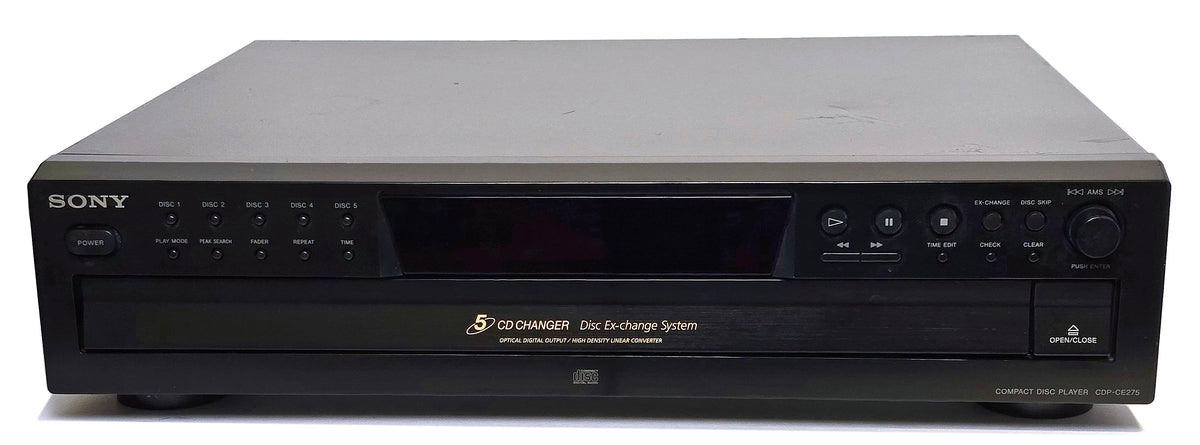 Sony CDP-CE275 5-Disc Carousel CD Changer S/N 9165400 - Front