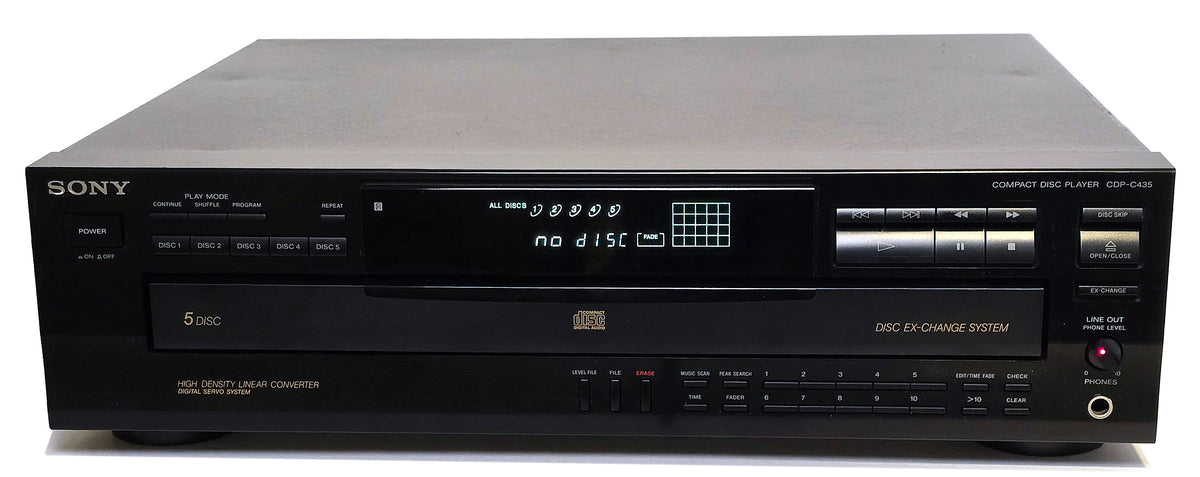 Sony CDP-C435 5-Disc Carousel CD Changer S/N 832573 - Front