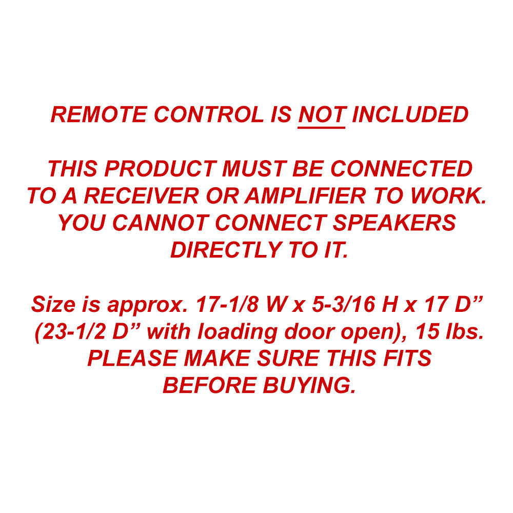 Onkyo DX-C390 6-Disc Carousel CD Changer - Item Notice, No Remote
