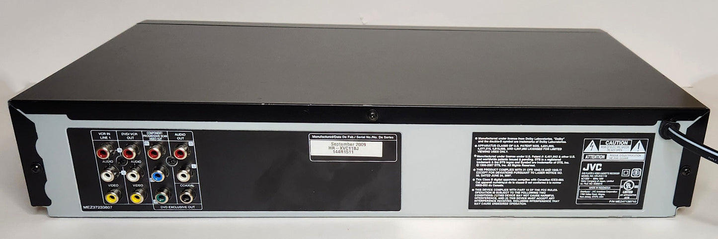 JVC HR-XVC11B VCR/DVD Player Combo - Rear