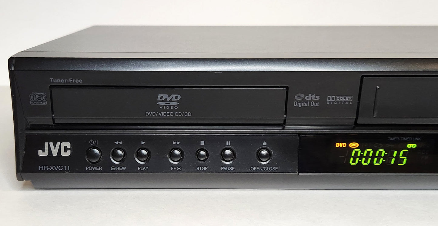 JVC HR-XVC11B VCR/DVD Player Combo - Left