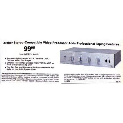 Radio Shack Archer 15-1272A Video Processor