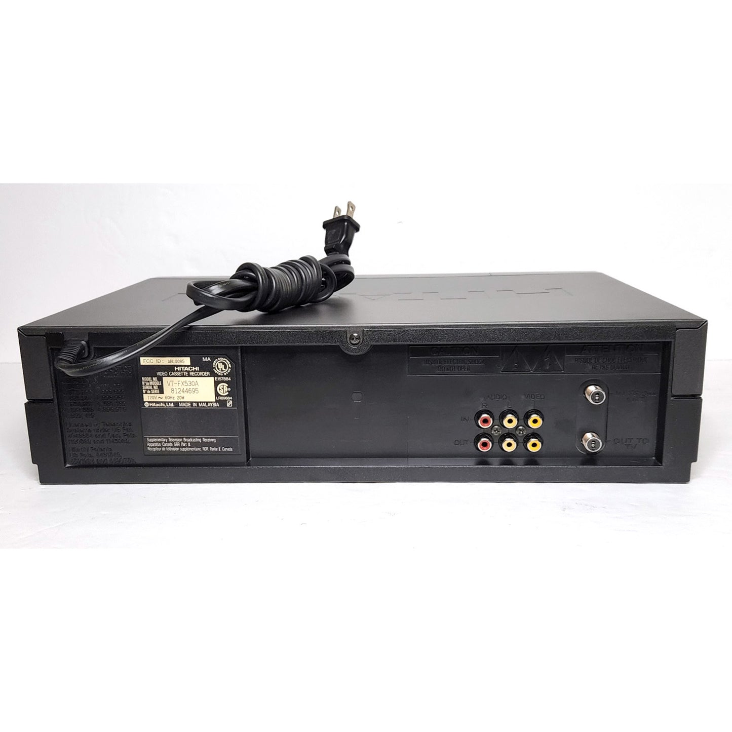 Hitachi VT-FX530A VCR - Back
