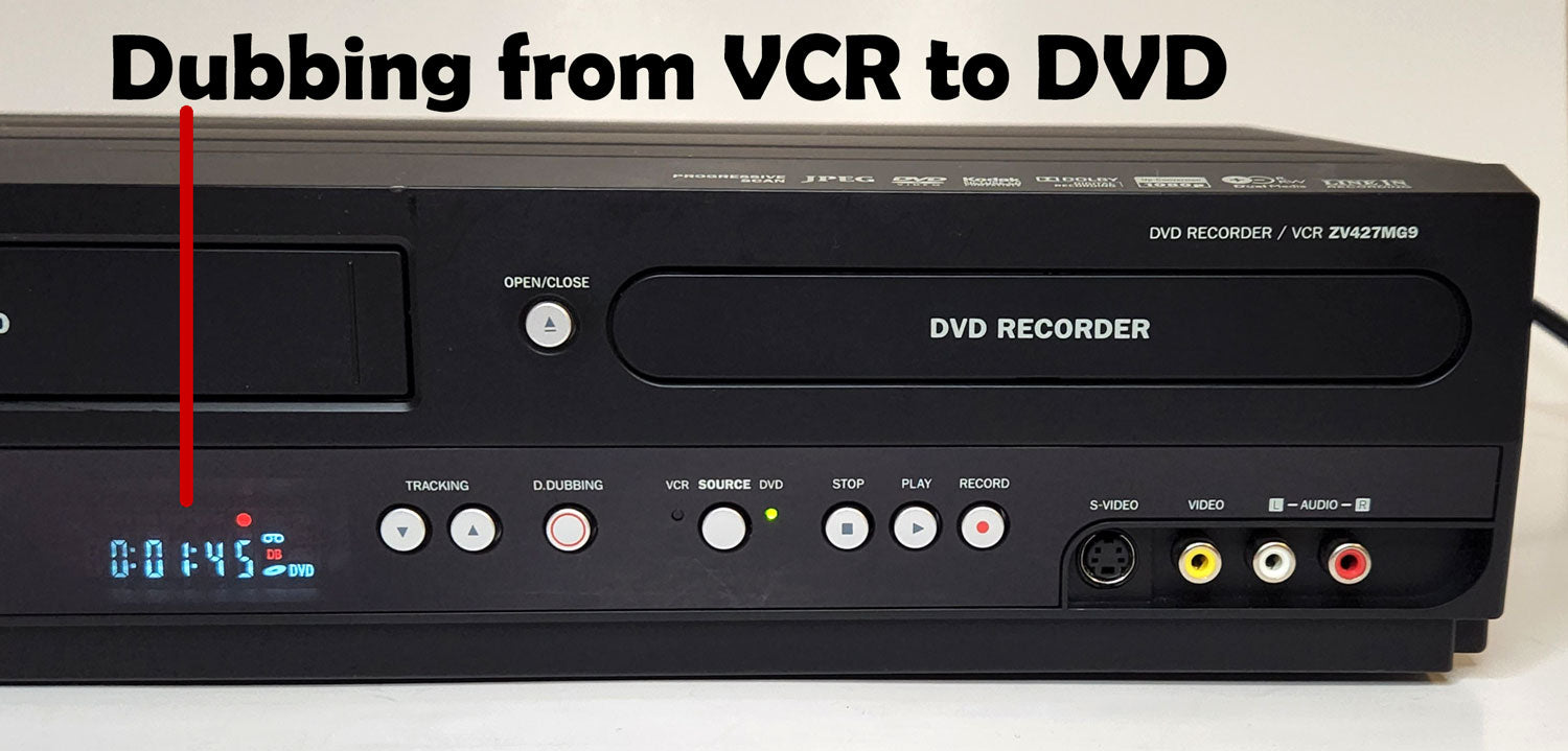 Magnavox ZV427MG9A VCR/DVD Recorder Combo with HDMI - Dubbing from VCR to DVD
