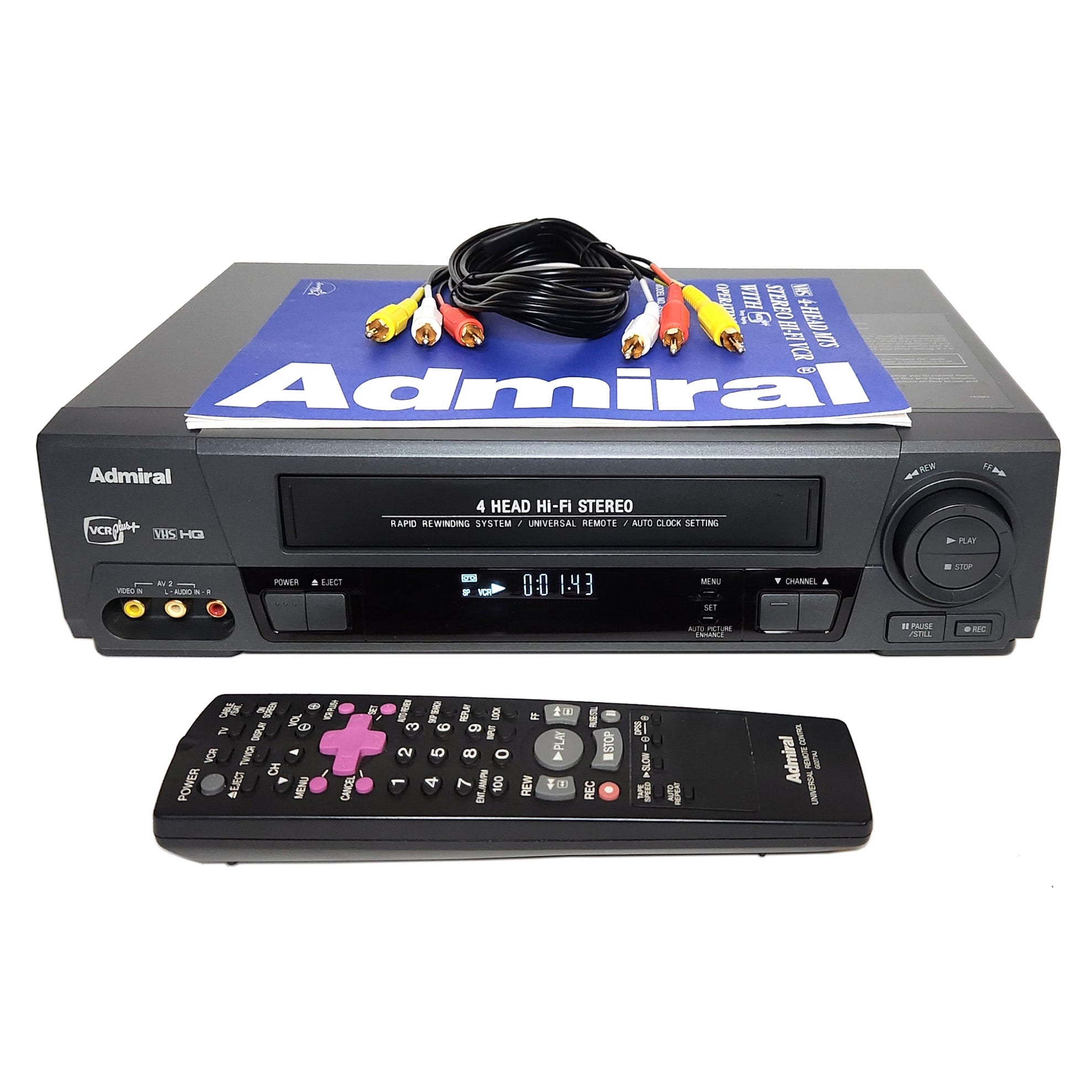 Admiral shops VCR Video Cassette Player Model JSJ 20416