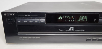 Sony CDP-C225 5-Disc Carousel CD Changer - Left