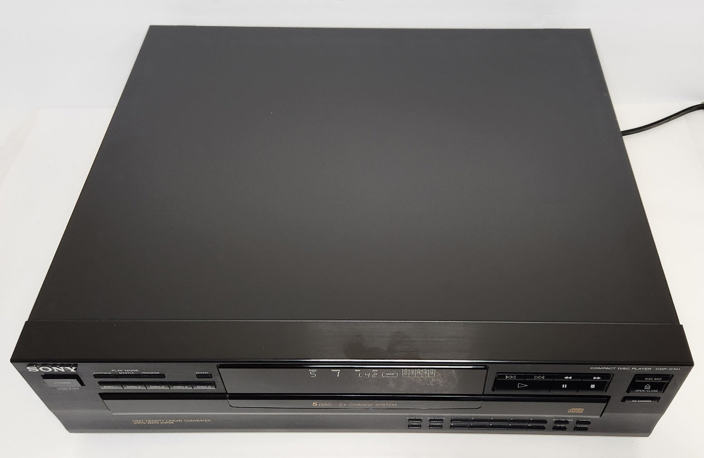 Sony CDP-C741 5-Disc Carousel CD Changer - Top