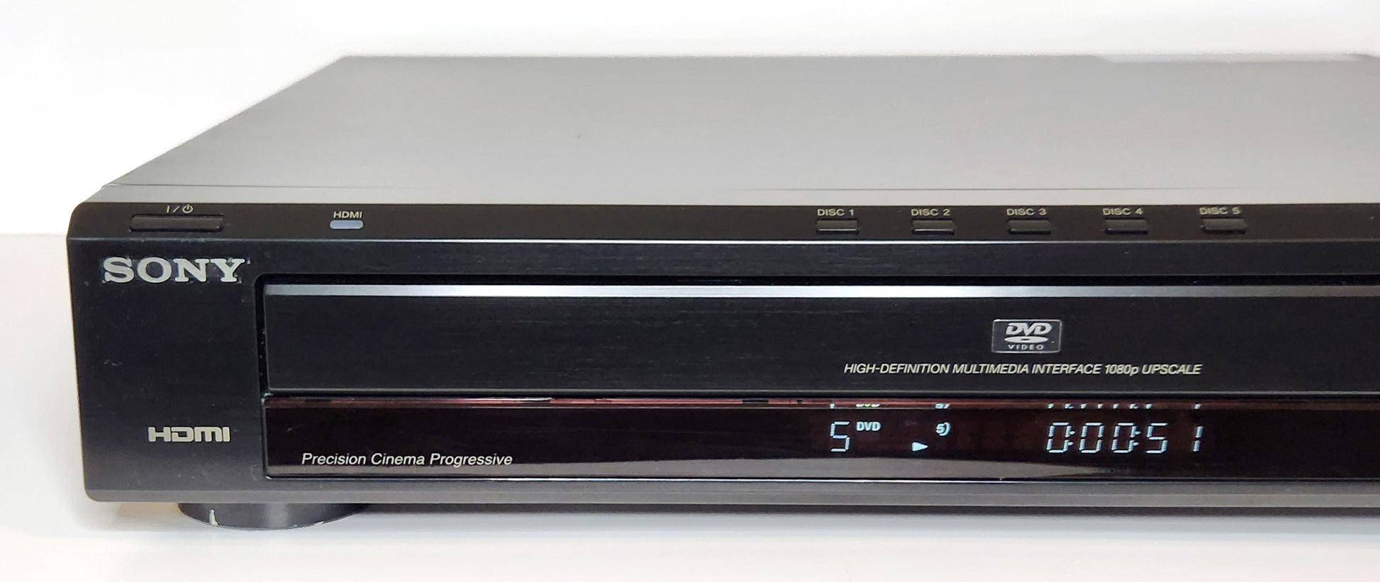 Sony DVP-NC800H DVD/CD Player, 5 Disc Carousel Changer, HDMI - Left