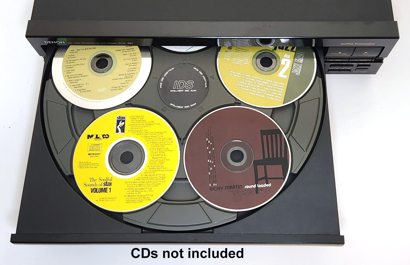Denon DCM-560 5-Disc Carousel CD Changer - Carousel Drawer Open