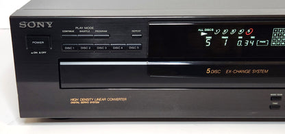 Sony CDP-C741 5-Disc Carousel CD Changer - Left