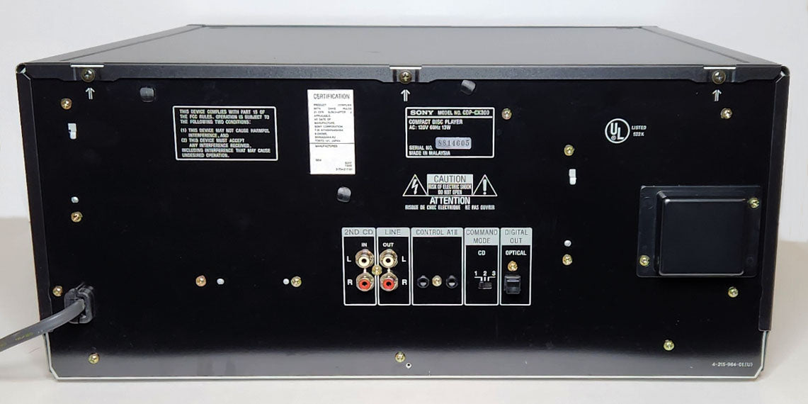 Sony CDP-CX300 MegaStorage 300 CD Changer - Rear