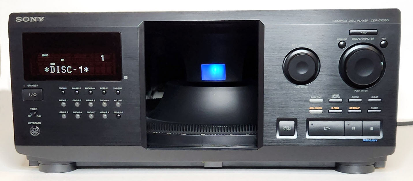 Sony CDP-CX300 MegaStorage 300 CD Changer - Front Open