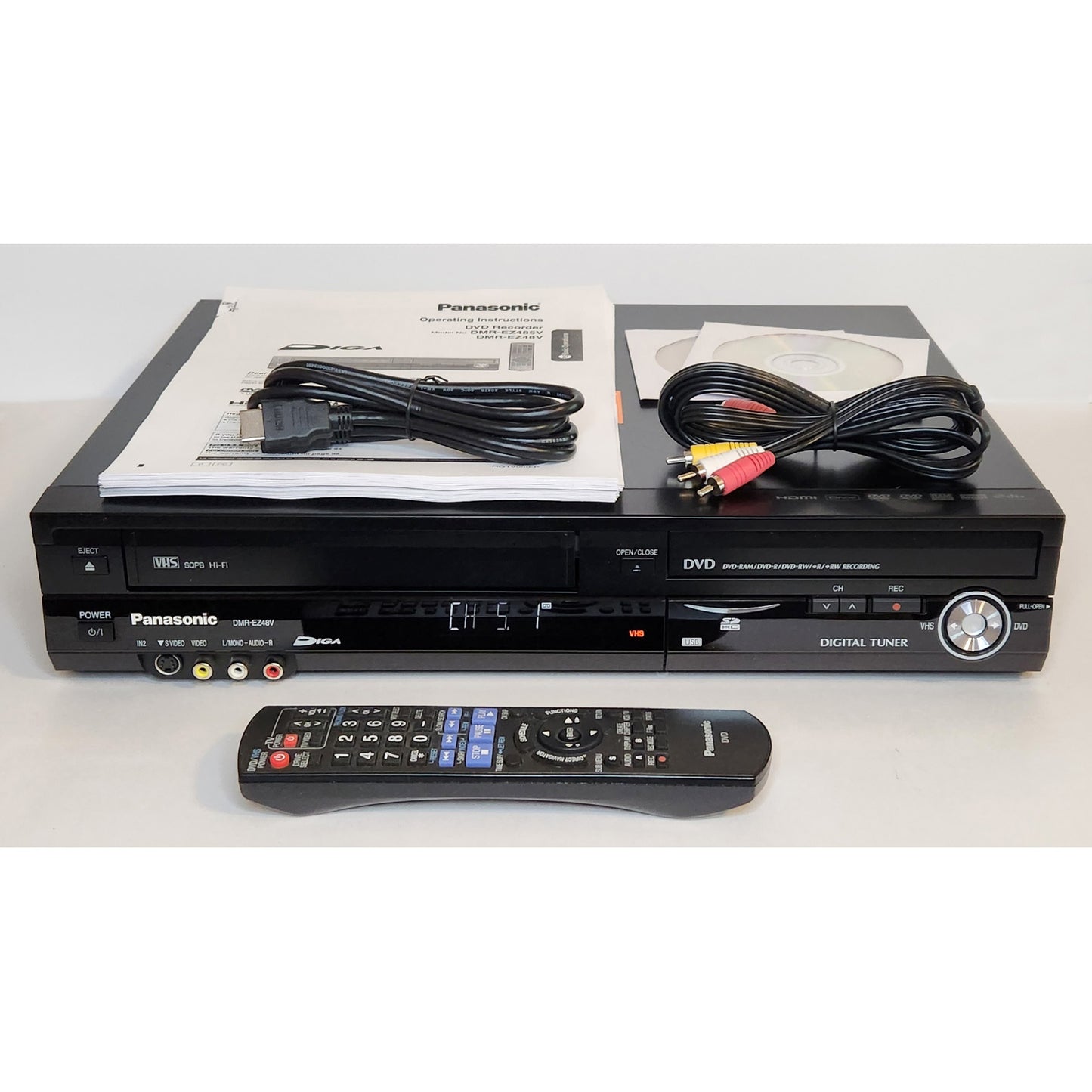 Panasonic DMR-EZ48V VCR/DVD Recorder Combo with HDMI, Digital Tuner