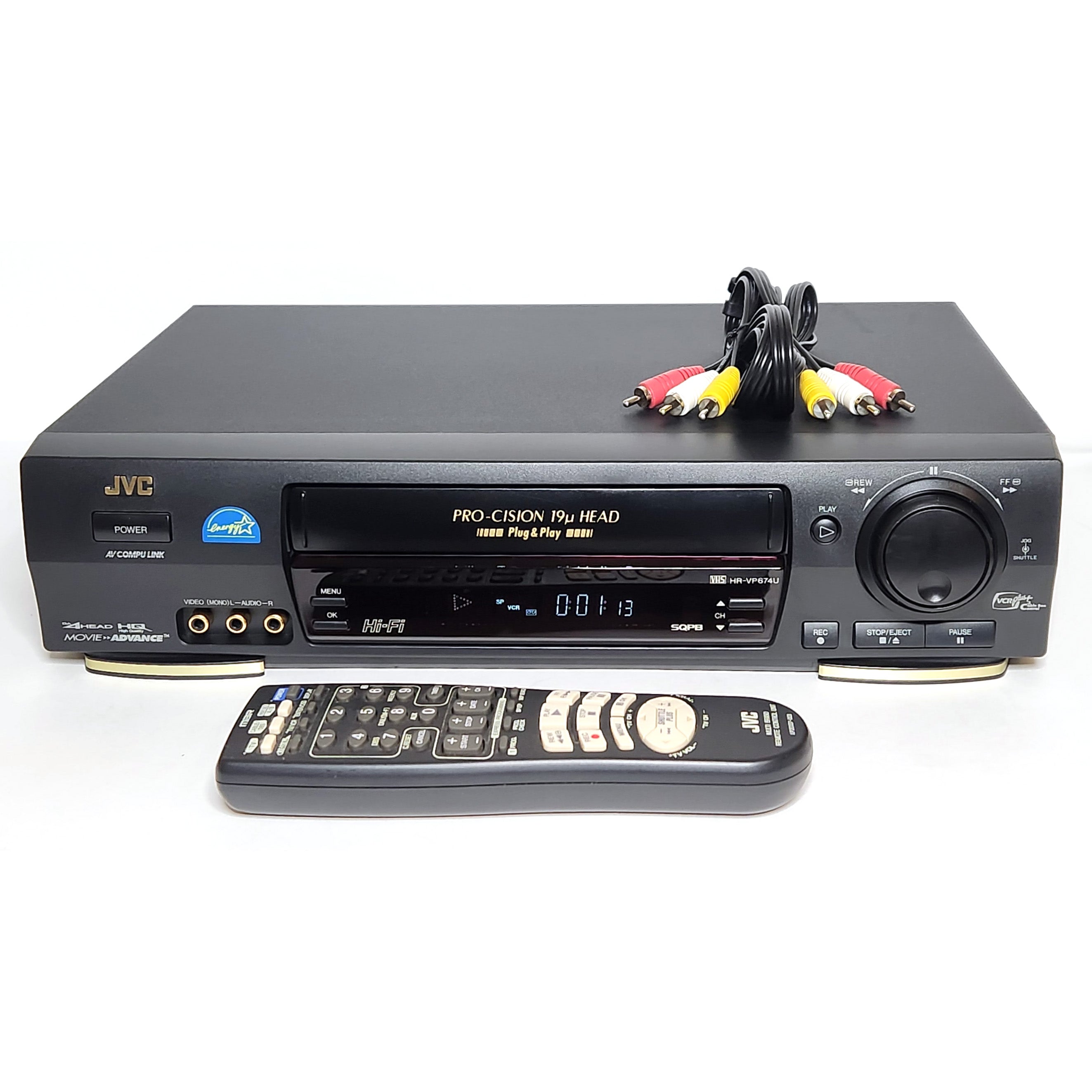 JVC HR-VP674U VCR, 4-Head Hi-Fi Stereo VHS Player Recorder – VCR-DVD.com