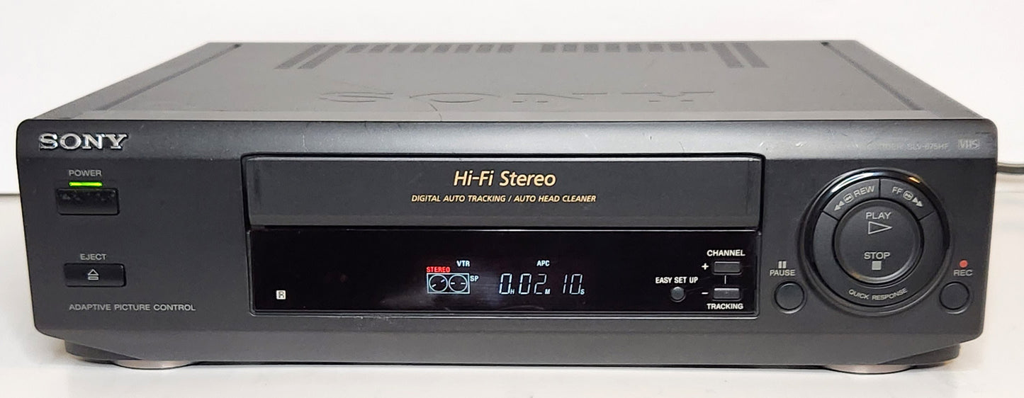 Sony SLV-675HF VCR, 4-Head Hi-Fi Stereo - Front