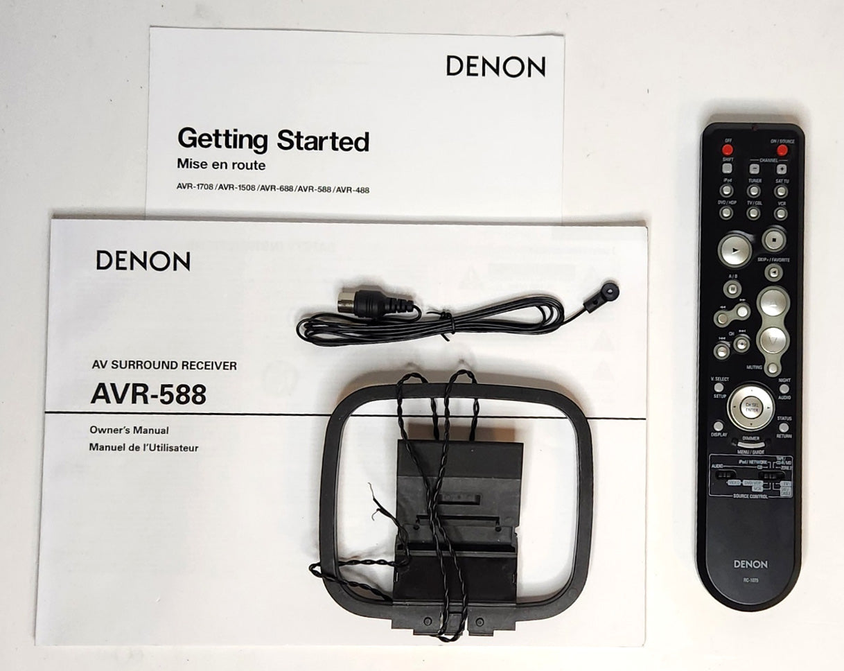 Denon AVR-588 7.1-CH Home Theater AV Receiver - Included Accessories