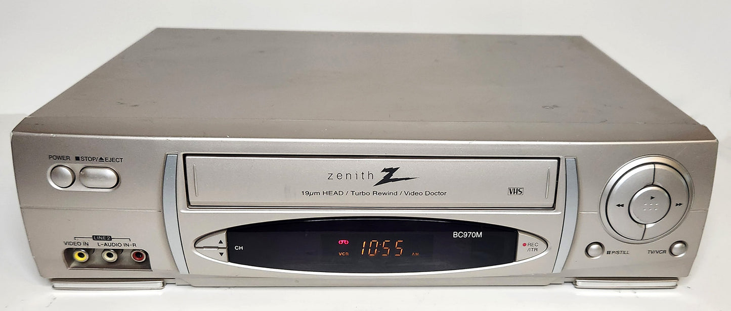 Zenith BC970M VCR, 4-Head Hi-Fi Stereo - Front