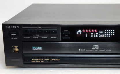 Sony CDP-C215 5-Disc Carousel CD Changer - Left