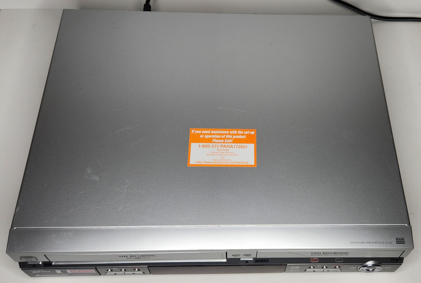 Panasonic DMR-ES30V VCR/DVD Recorder Combo - Top