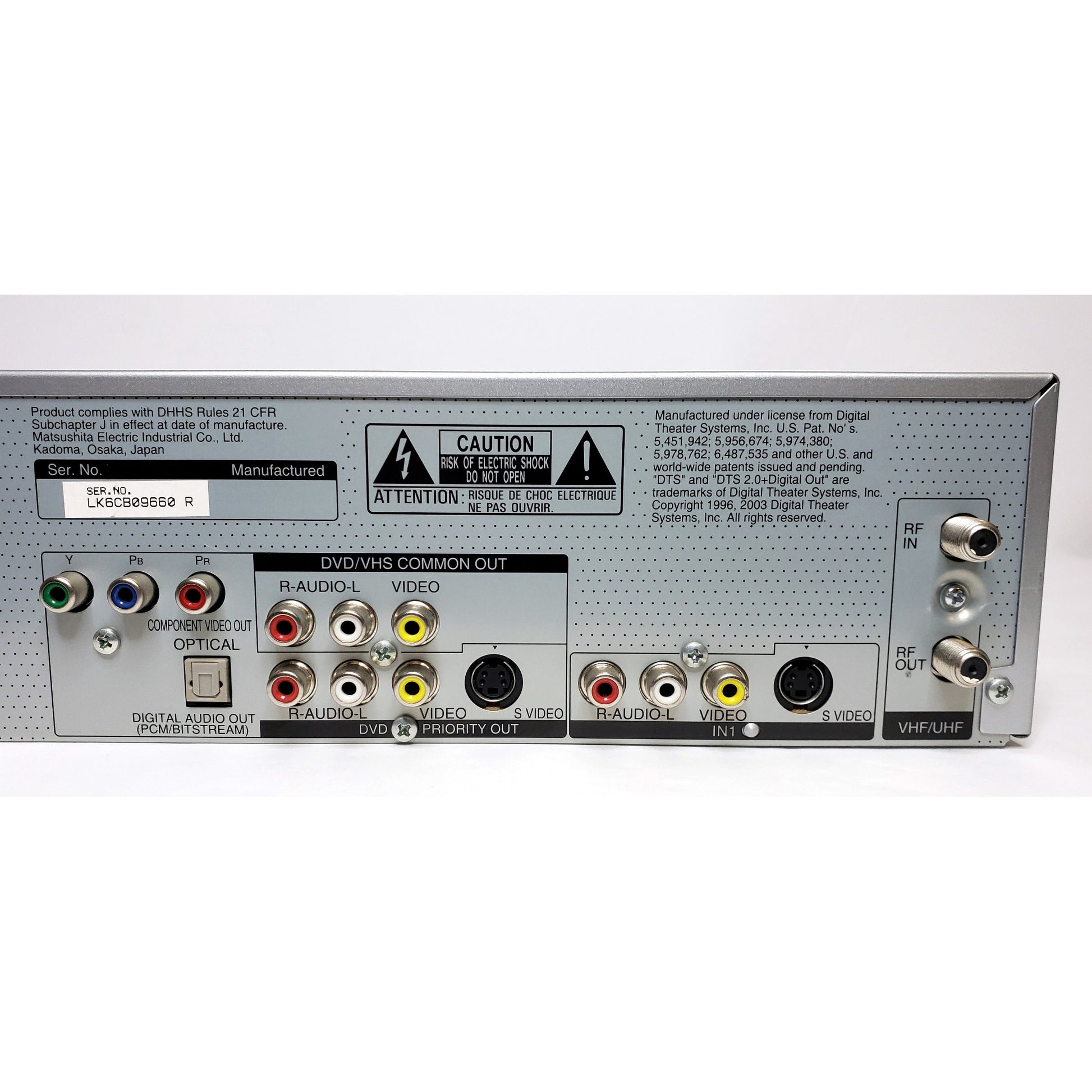 Panasonic DMR-ES35V VCR/DVD Recorder Combo - Connections