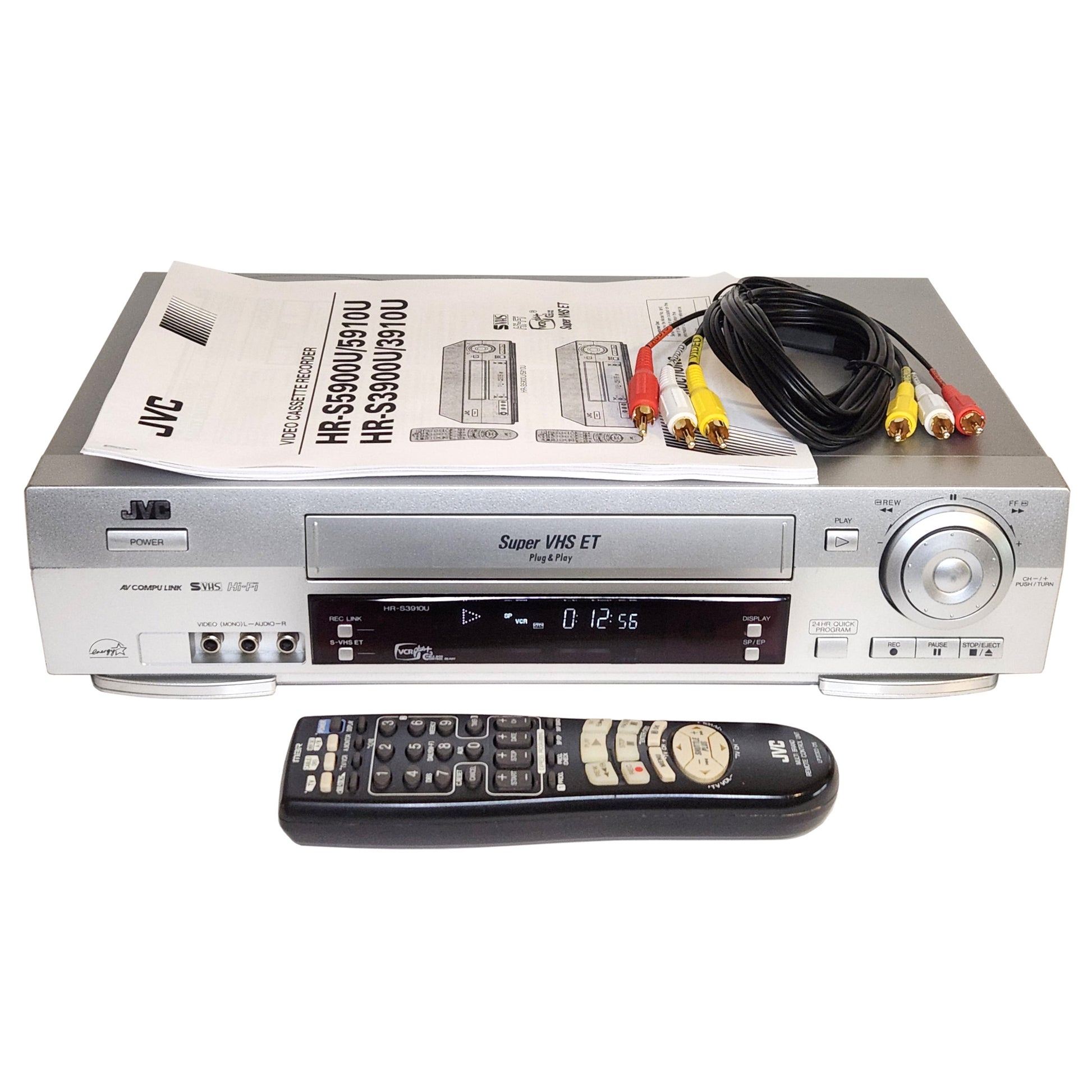JVC HR-S3910U VCR, 4-Head Hi-Fi Stereo, Super VHS