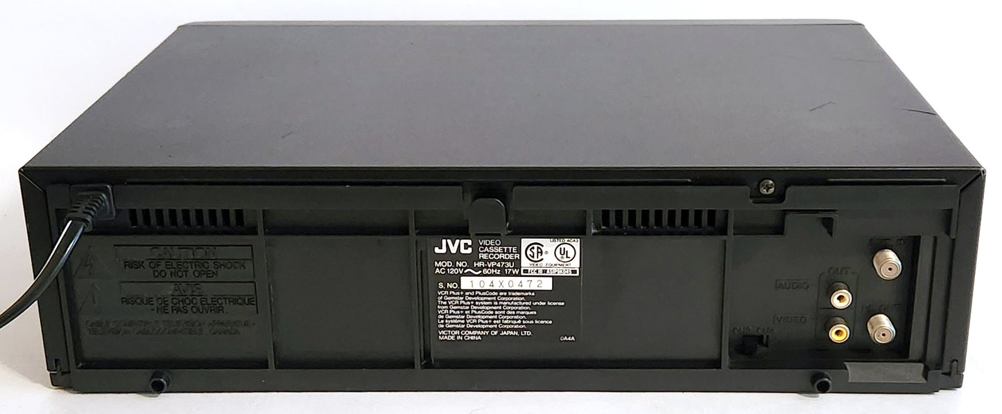JVC HR-VP473U VCR, 4-Head, Mono - Back
