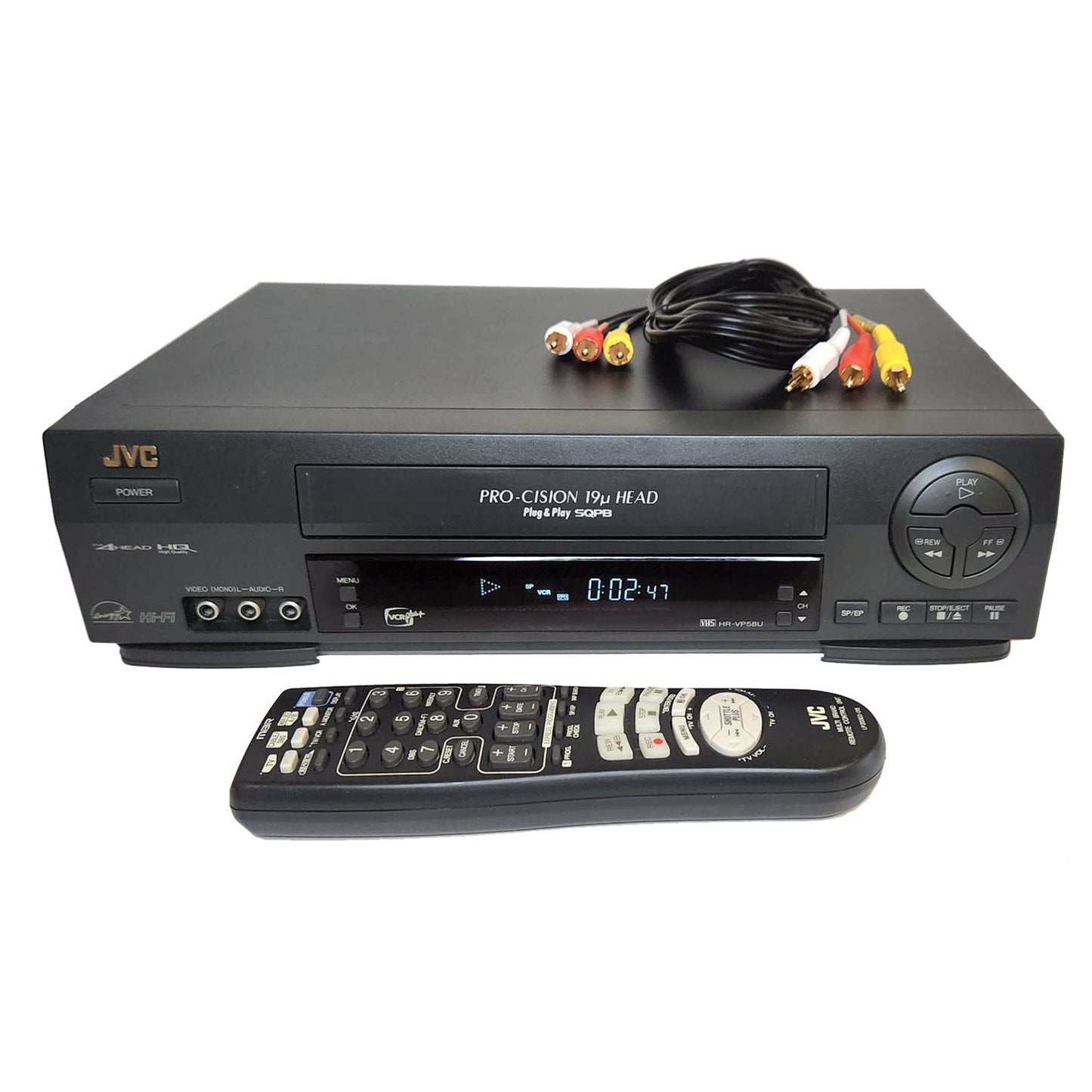 JVC HR-VP58U VCR, 4-Head Hi-Fi Stereo VHS Player