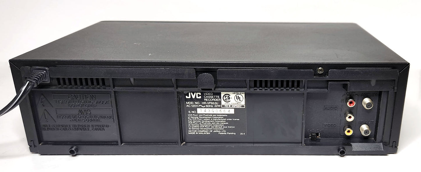 JVC HR-VP653U VCR, 4-Head Hi-Fi Stereo - Back