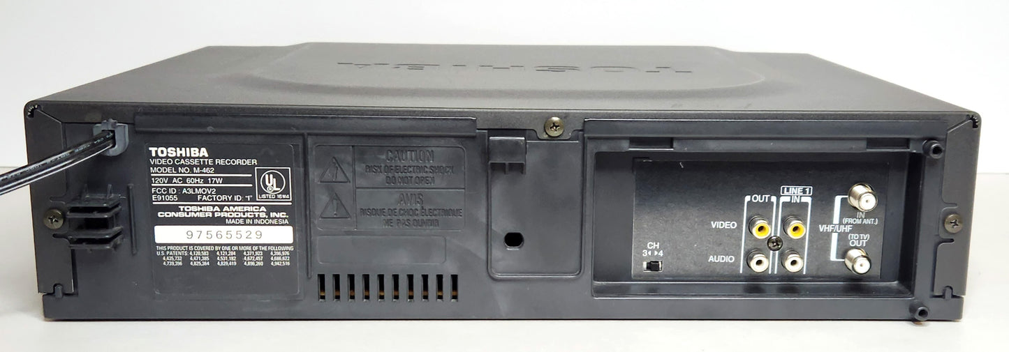 Toshiba M-462 VCR, 4-Head Mono - Rear