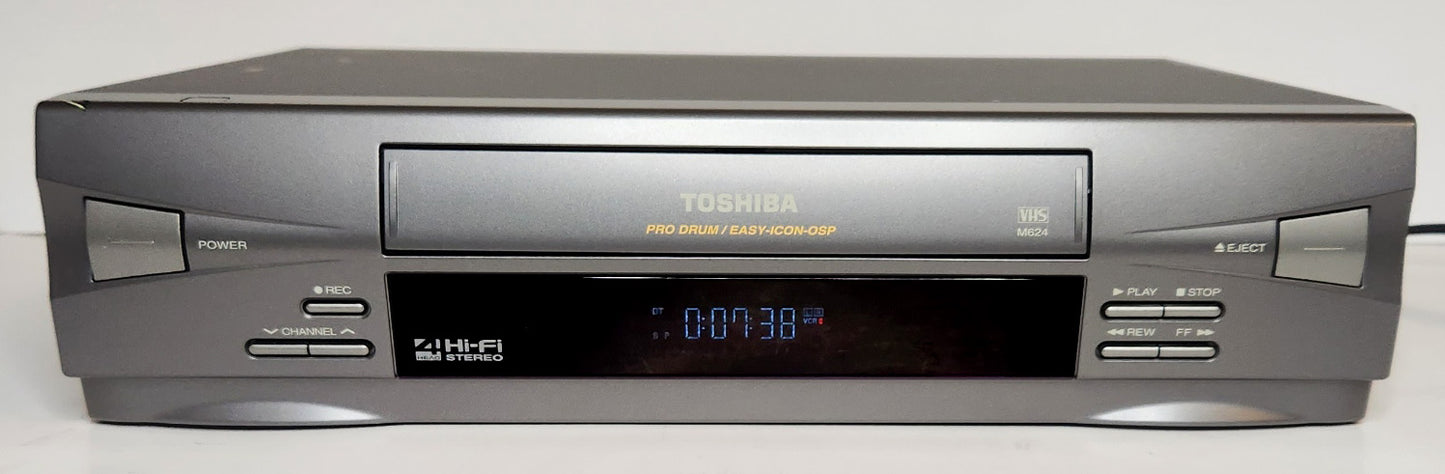 Toshiba M-624 VCR, 4-Head Hi-Fi Stereo - Front