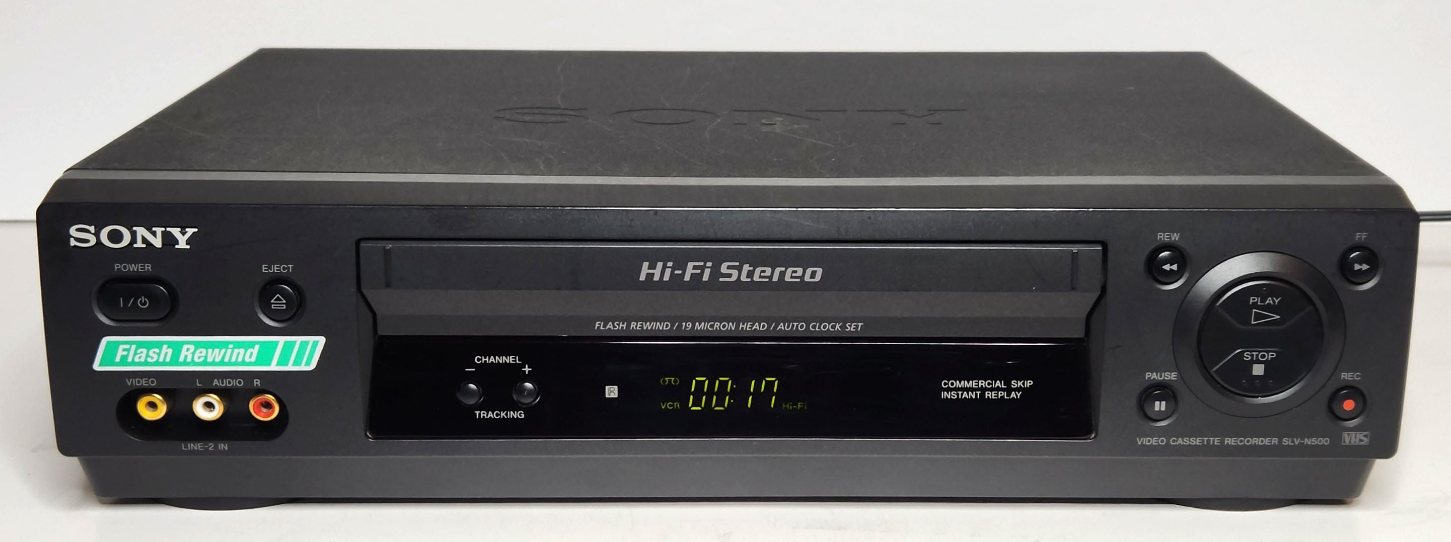 Sony SLV-N500 VCR, 4-Head Hi-Fi Stereo VHS Player Recorder – VCR-DVD.com