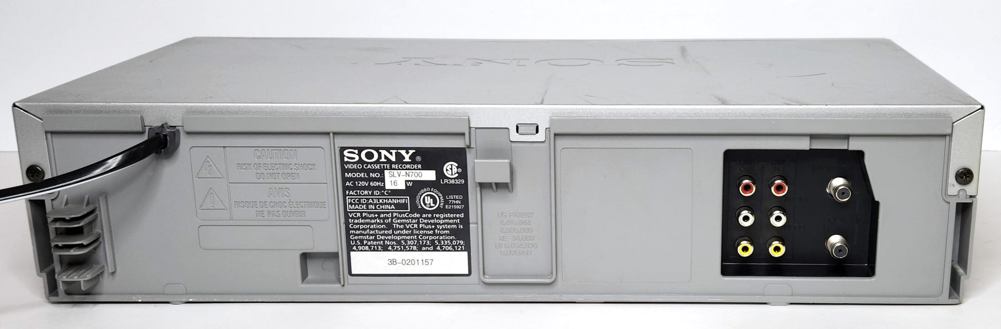 Sony SLV-N700 VCR, 4-Head Hi-Fi Stereo - Back