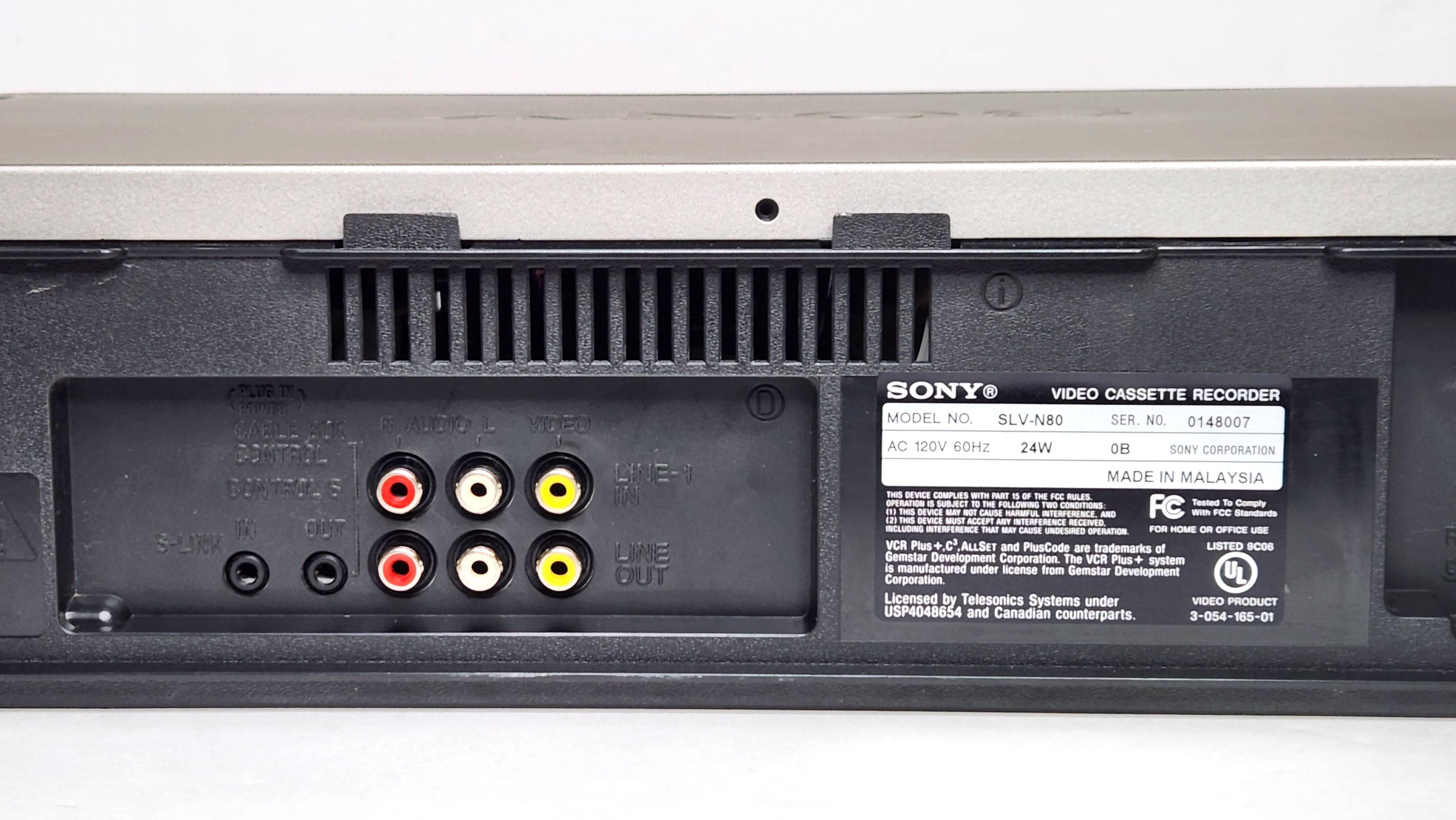 Sony VCR Model SLV-N81Serial authentic # 0186612 Tested-Works