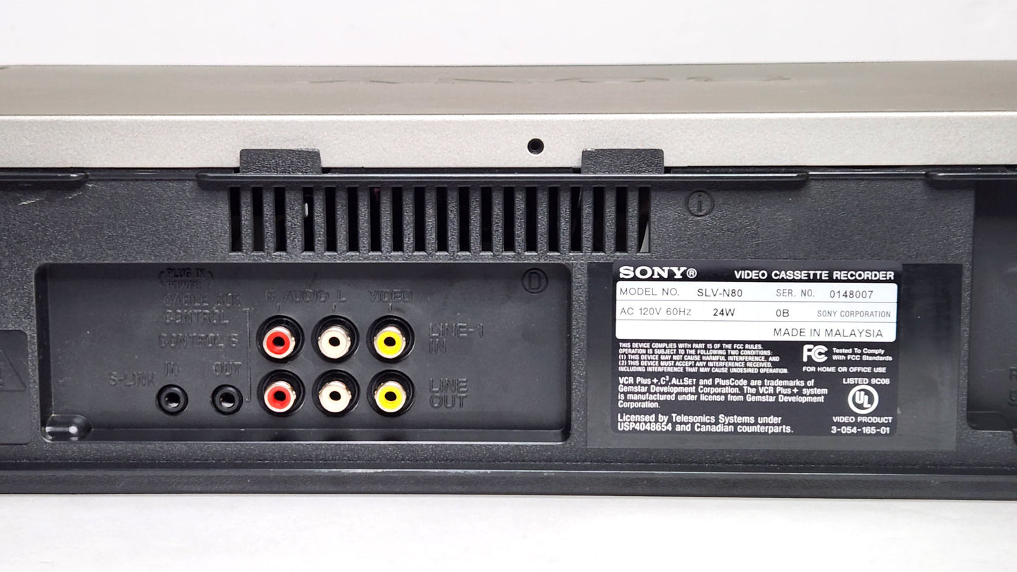 Sony SLV-N80 VCR, 4-Head Hi-Fi Stereo