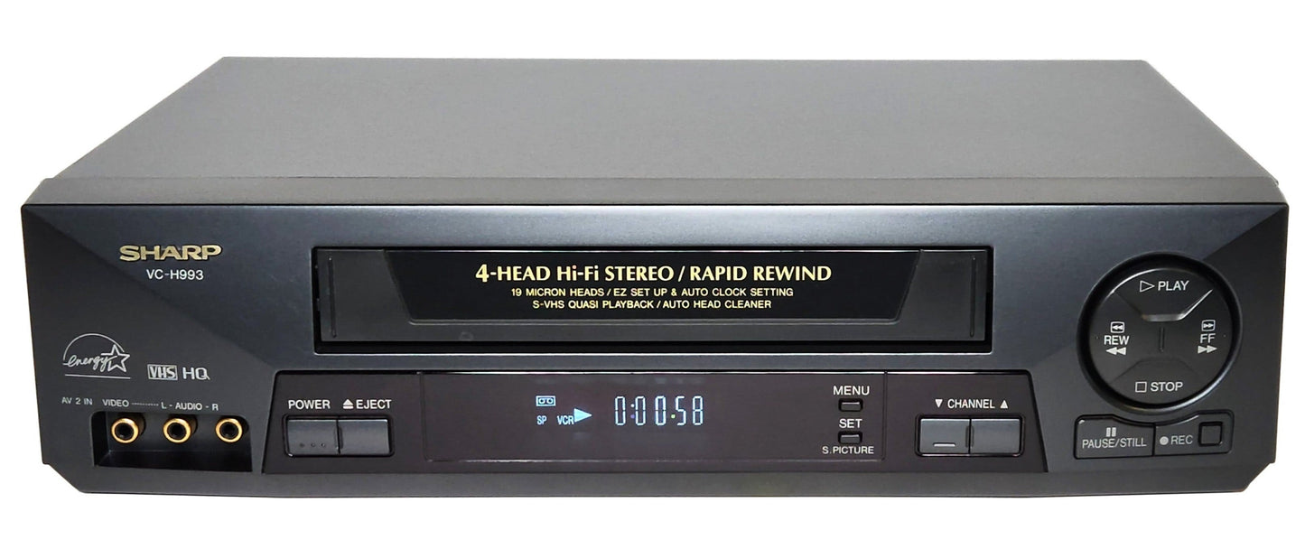 Sharp VC-H993U VCR, 4-Head Hi-Fi Stereo - Front