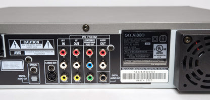 GoVideo VR3845 VCR/DVD Recorder Combo - Connections and Label