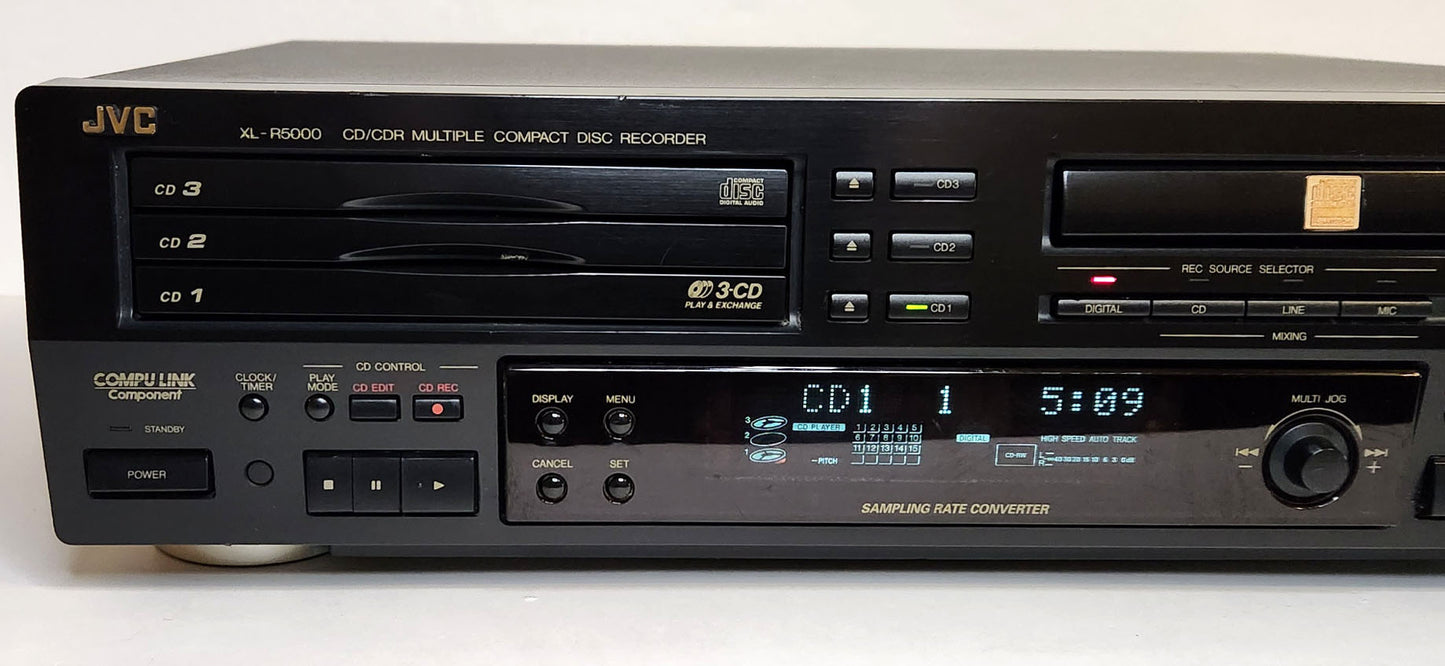 JVC XL-R5000BK CD Recorder 3-Disc CD Player + 1 Recorder